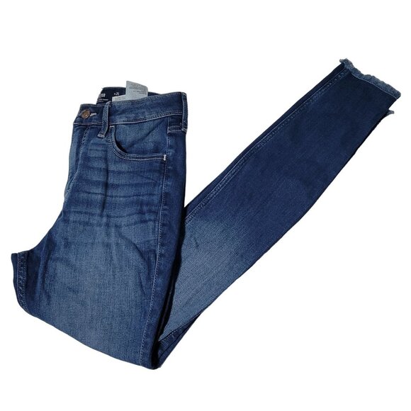 Hollister Curvy Hi Rise Super Skinny Jeans Womens Size 1 Medium Wash Denim Pants - Picture 1 of 5